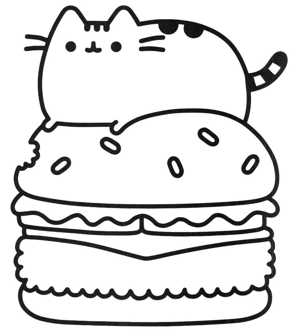 Pusheen Cat 7 Cool Coloring Page