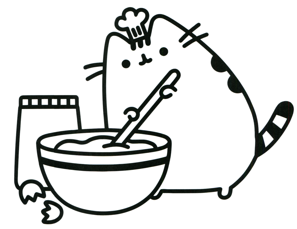 Pusheen Cat 9 Cool Coloring Page
