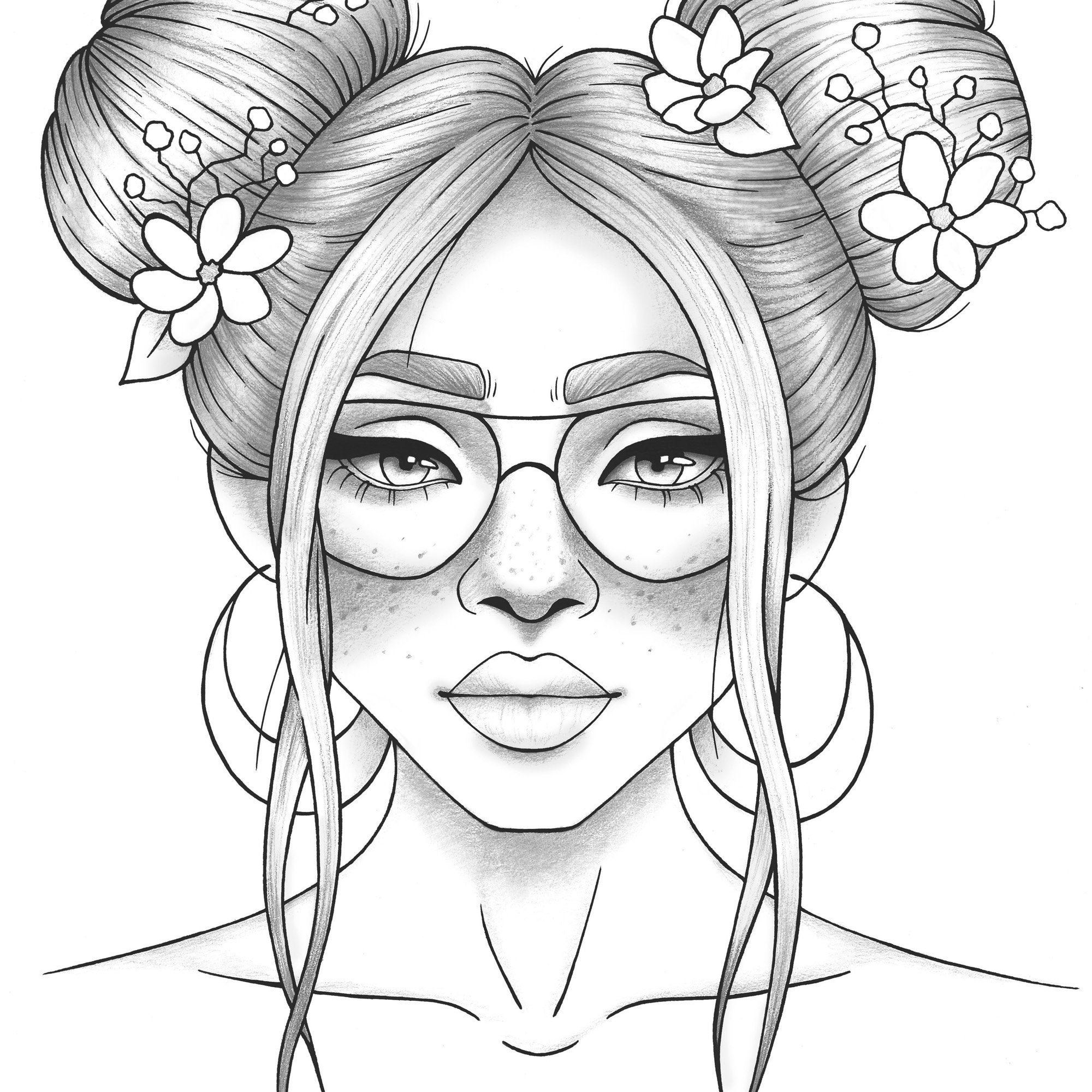 Cool Realistic People 1 Coloring Page