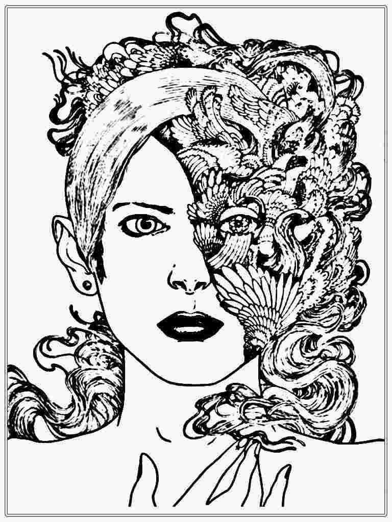 Cool Realistic People 12 Coloring Page