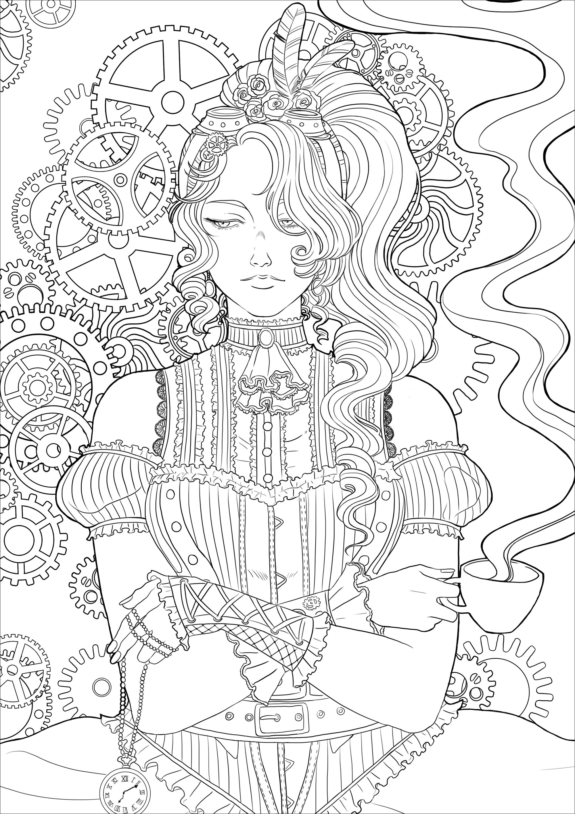 Realistic People 18 For Kids Coloring Page