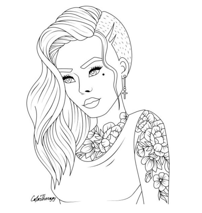 Cool Realistic People 24 Coloring Page
