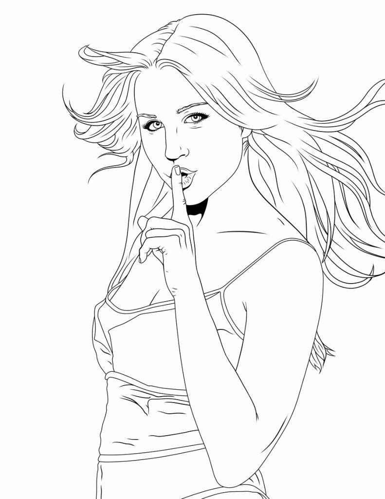 Realistic People 6 Cool Coloring Page