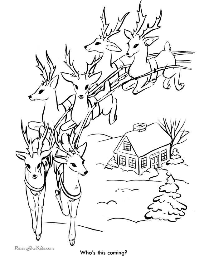 Cool Reindeer 24 Coloring Page