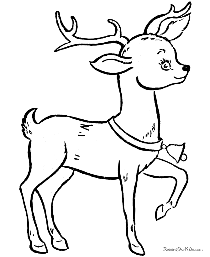 Reindeer 30 For Kids Coloring Page