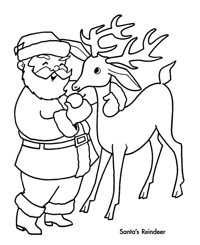 Cool Reindeer 4 Coloring Page