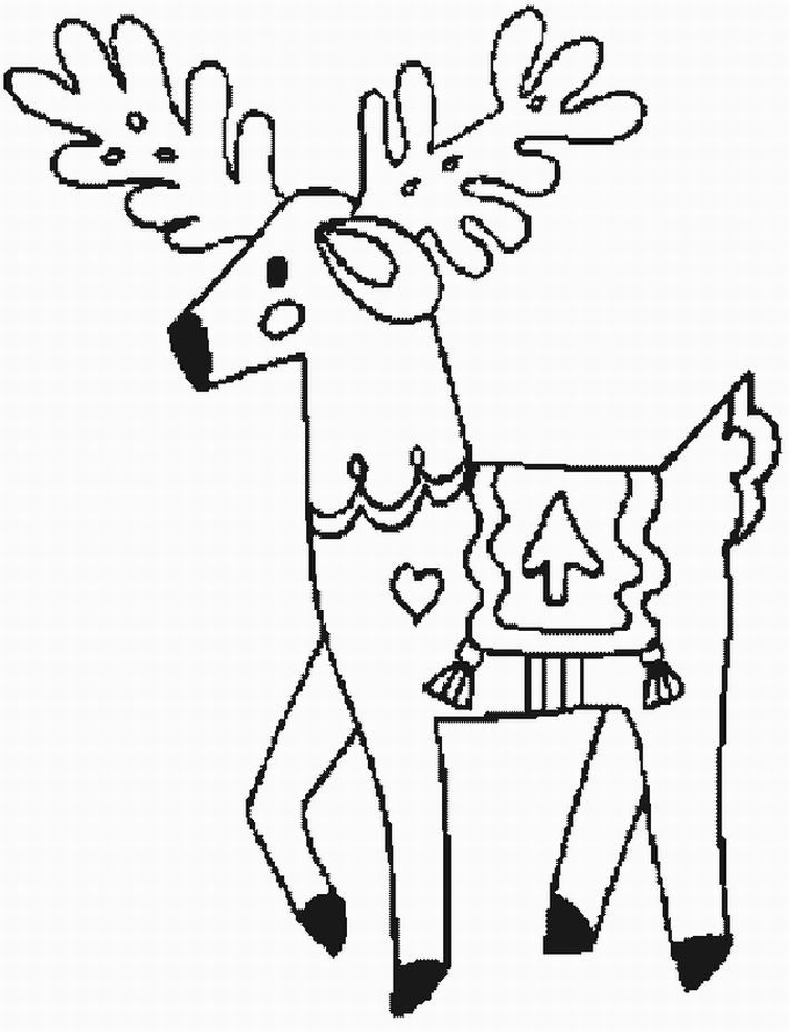 Reindeer 49 For Kids Coloring Page
