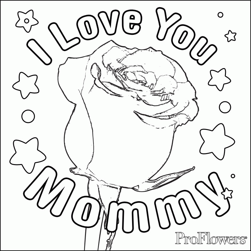 Cool Rose 1 Coloring Page