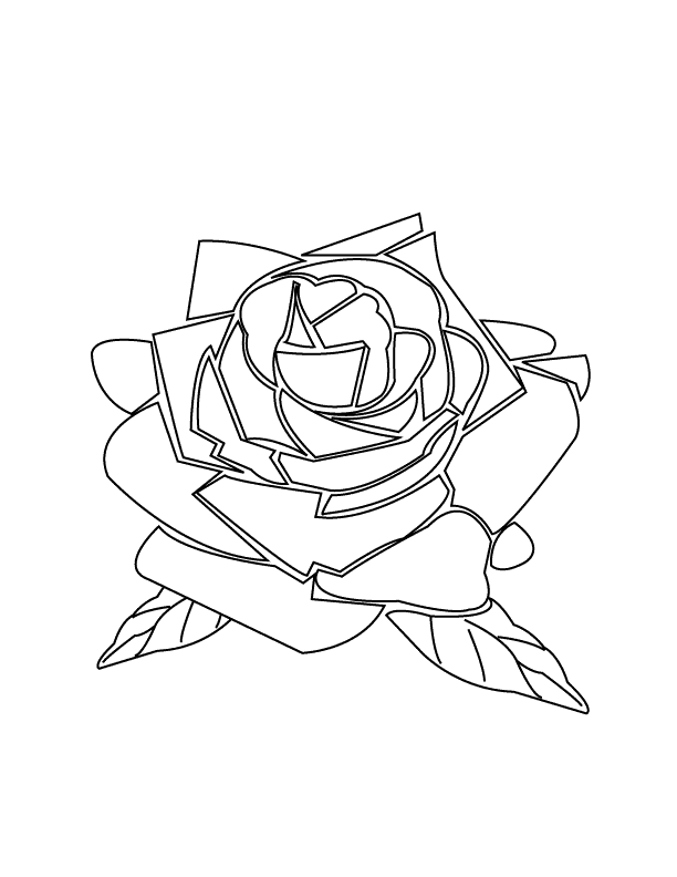 Rose 8 Cool Coloring Page