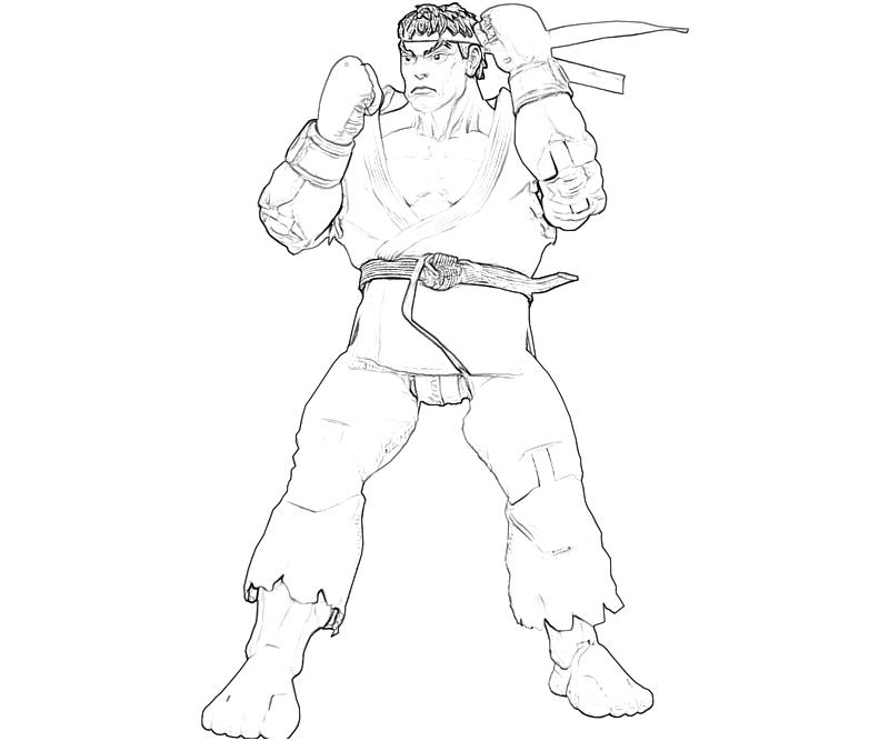 Ryu 11 For Kids Coloring Page