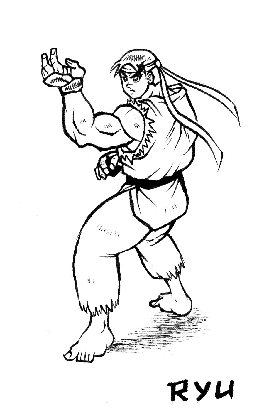 Cool Ryu 13 Coloring Page
