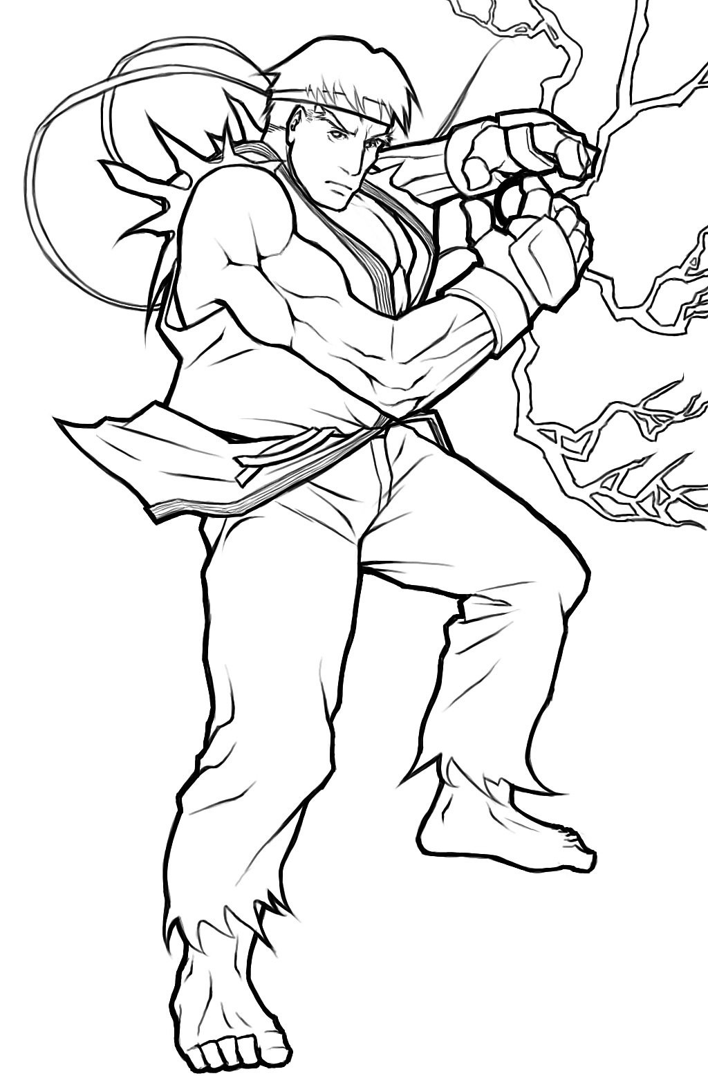 Ryu 3 For Kids Coloring Page