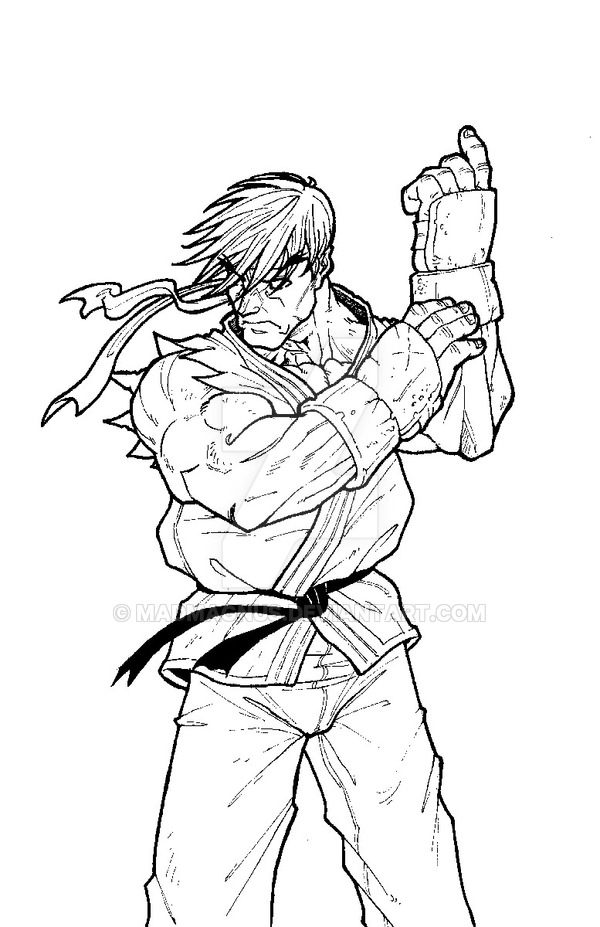Ryu 6 Cool Coloring Page