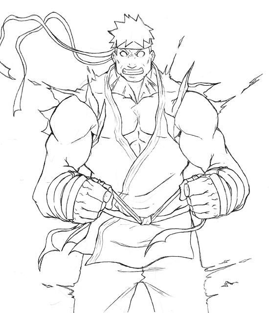 Ryu 8 Cool Coloring Page