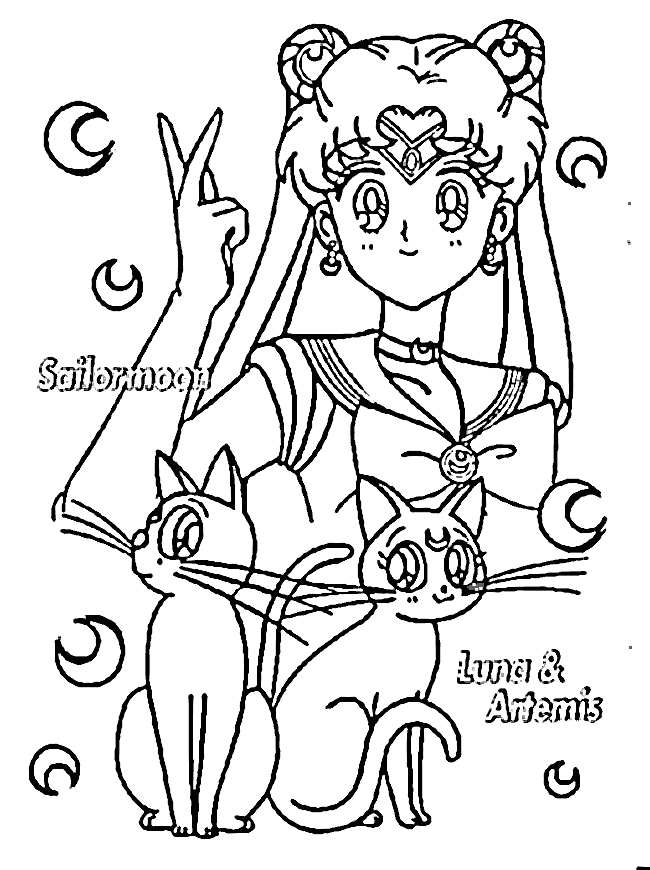 Sailor Moon 35 Cool Coloring Page