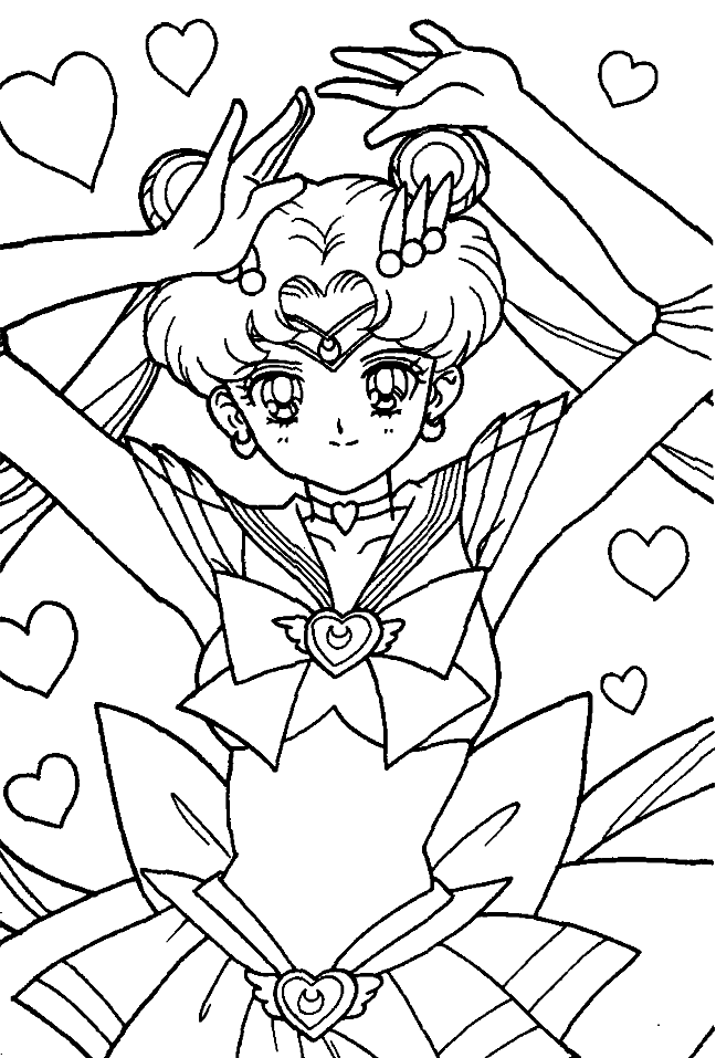 Sailor Moon 5 Cool Coloring Page
