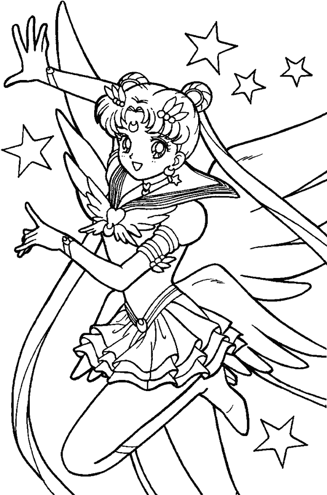 Sailor Moon 7 Cool Coloring Page