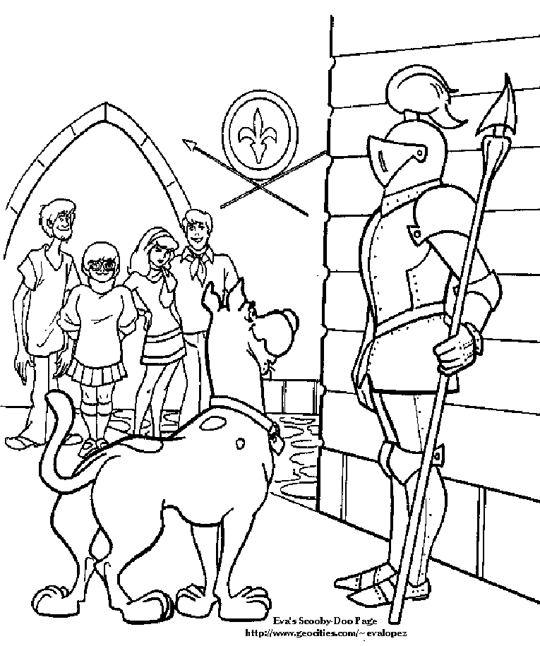 Scooby Doo 4 Cool Coloring Page