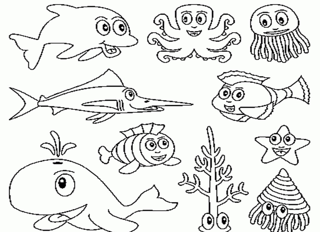 Sea Animal 30 Cool Coloring Page