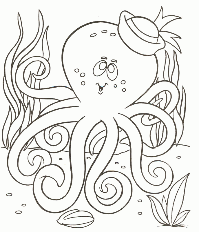 Sea Life 12 For Kids Coloring Page