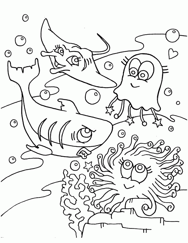 Cool Sea Life 22 Coloring Page