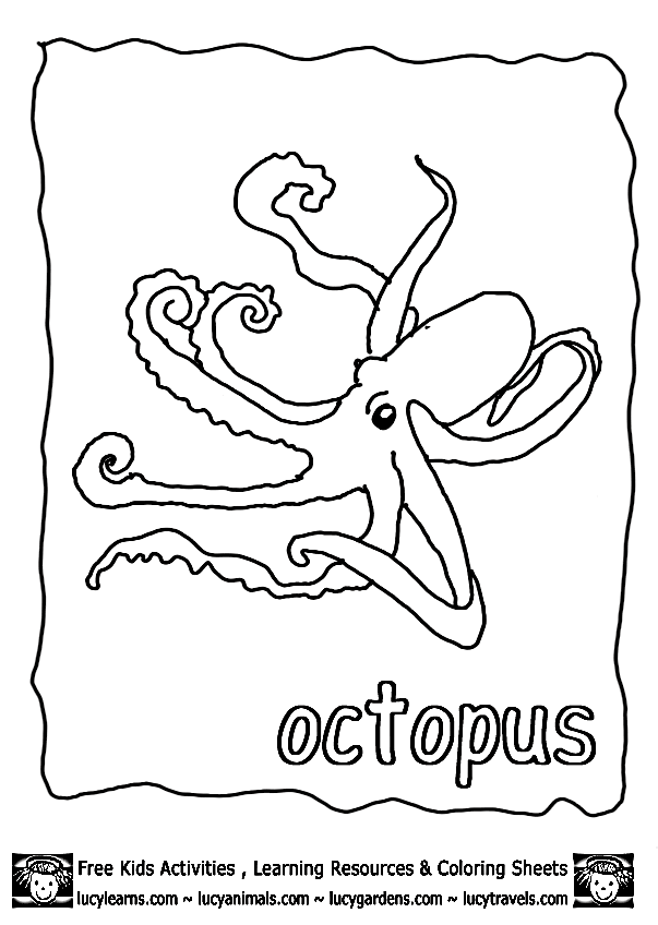 Sea Life 3 Cool Coloring Page
