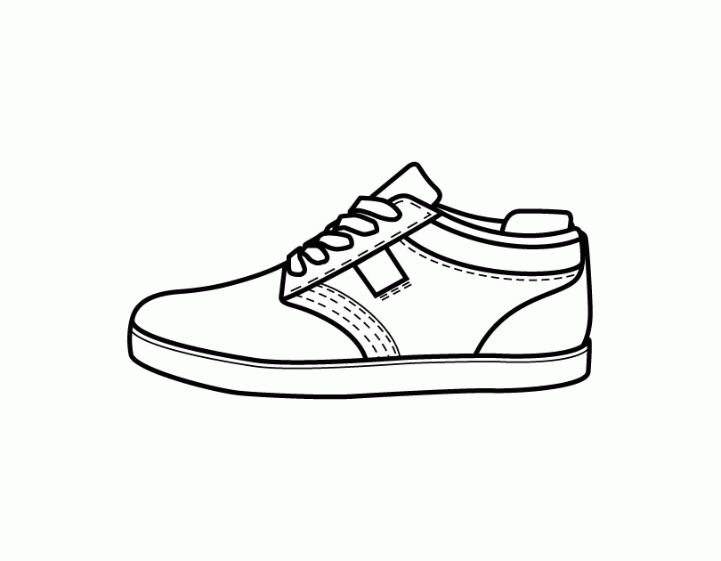 Shoes 6 Cool Coloring Page