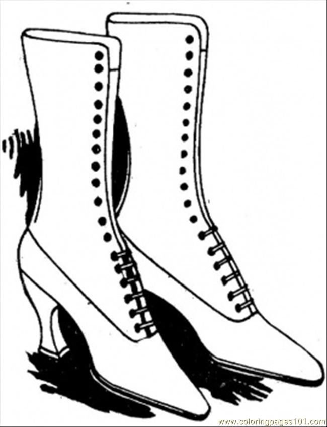 Shoes 7 For Kids Coloring Page