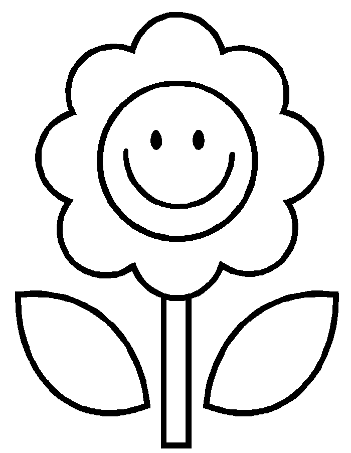 Cool Simple Flower 1 Coloring Page