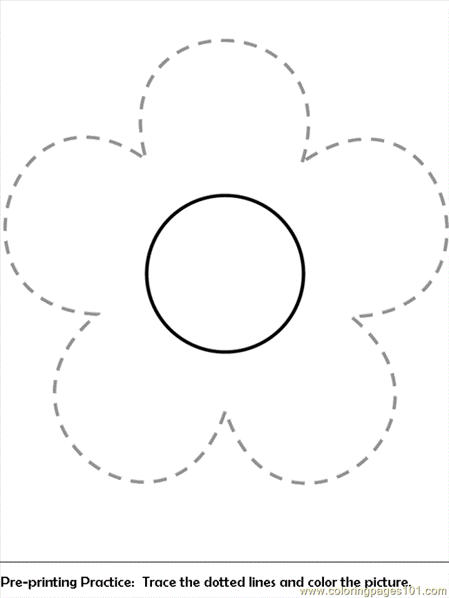 Simple Flower 11 For Kids Coloring Page