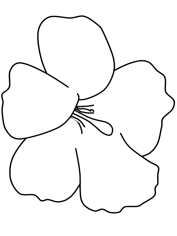 Simple Flower 15 For Kids Coloring Page