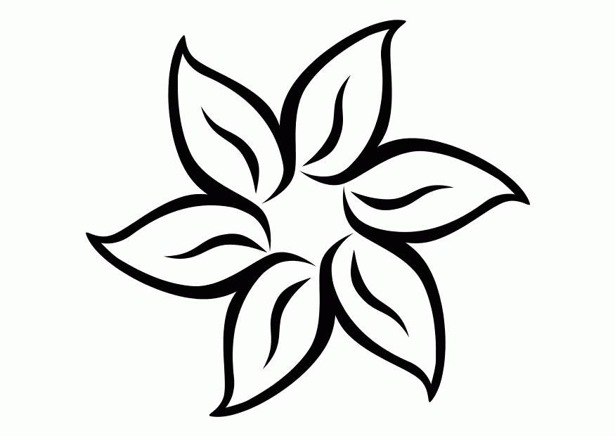 Simple Flower 19 For Kids Coloring Page