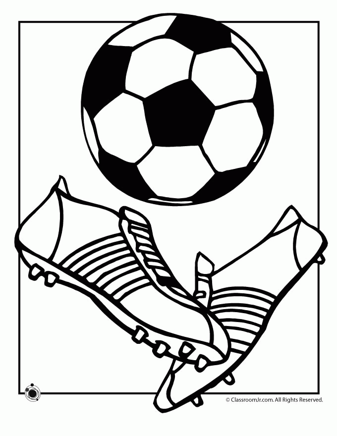 Soccer Ball 1 For Kids Coloring Page