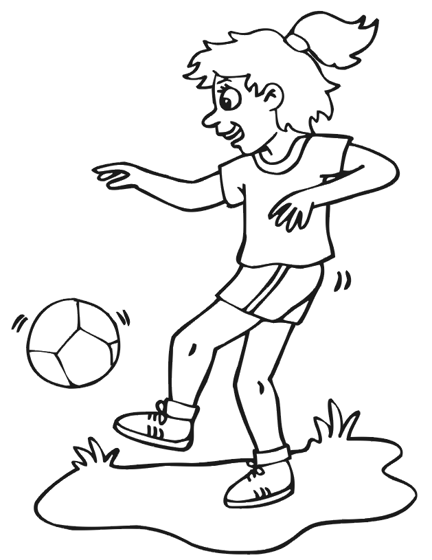 Soccer Ball 21 For Kids Coloring Page