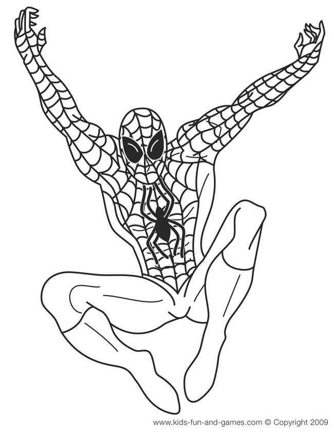 Spiderman 1 For Kids Coloring Page