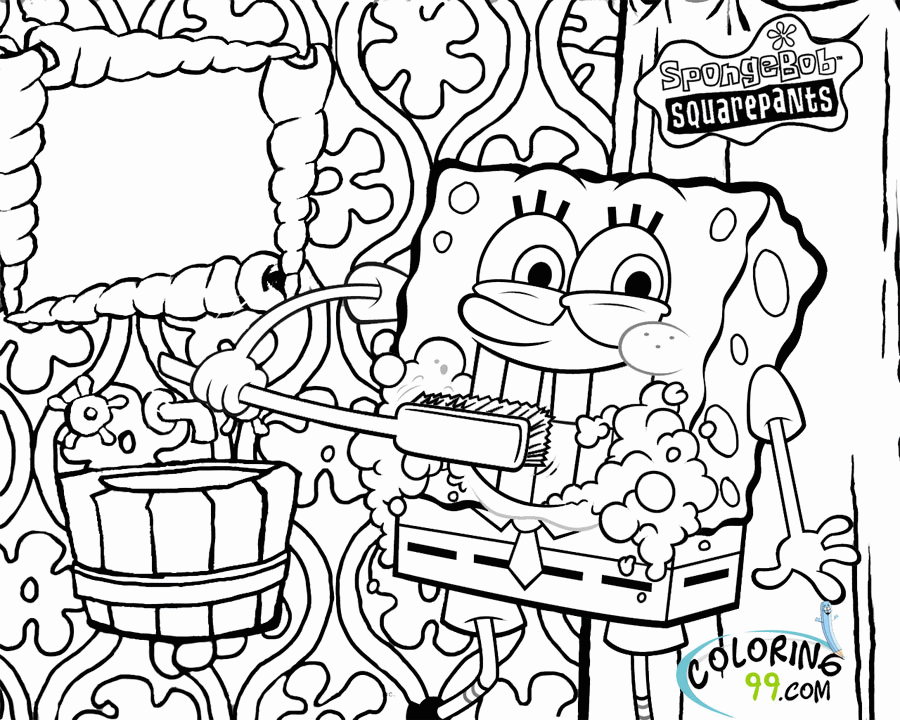 Cool Spongebob Characters 13 Coloring Page
