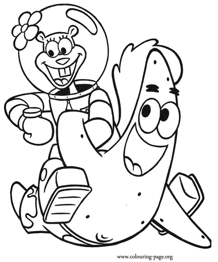 Cool Spongebob Characters 20 Coloring Page