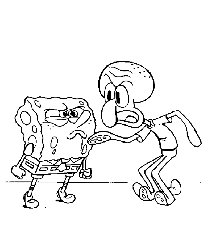 Spongebob Characters 28 For Kids Coloring Page