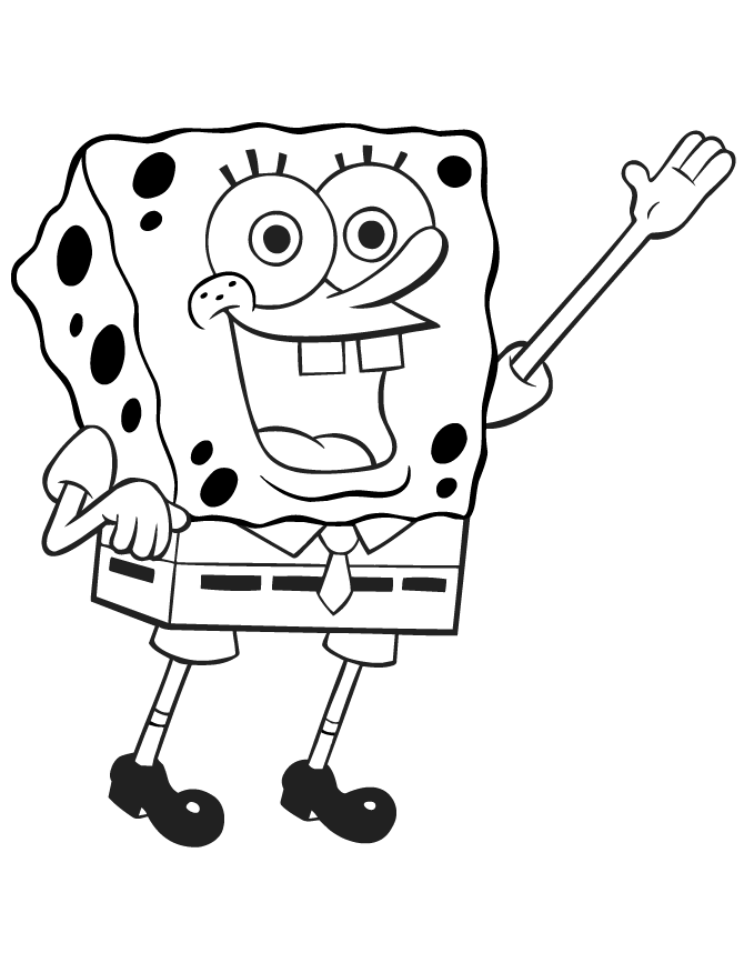 Spongebob Characters 3 Cool Coloring Page