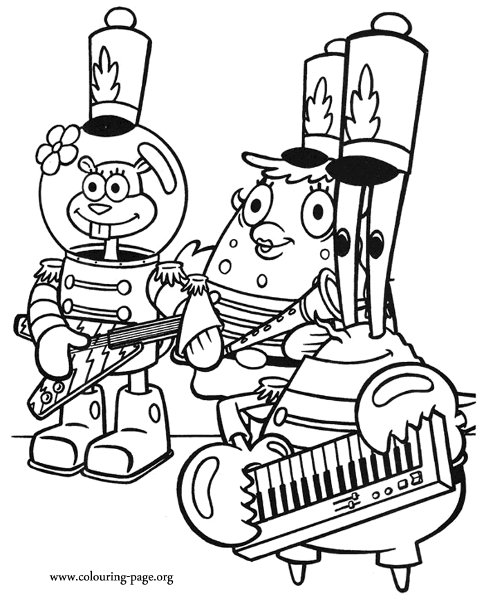 Spongebob Characters 32 For Kids Coloring Page