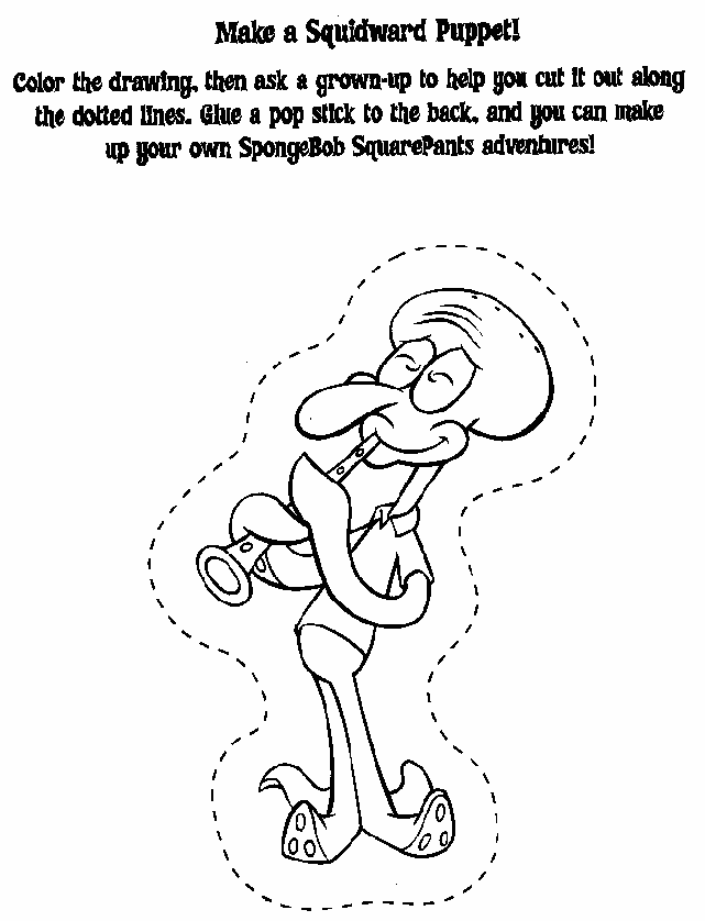 Cool Spongebob Characters 36 Coloring Page