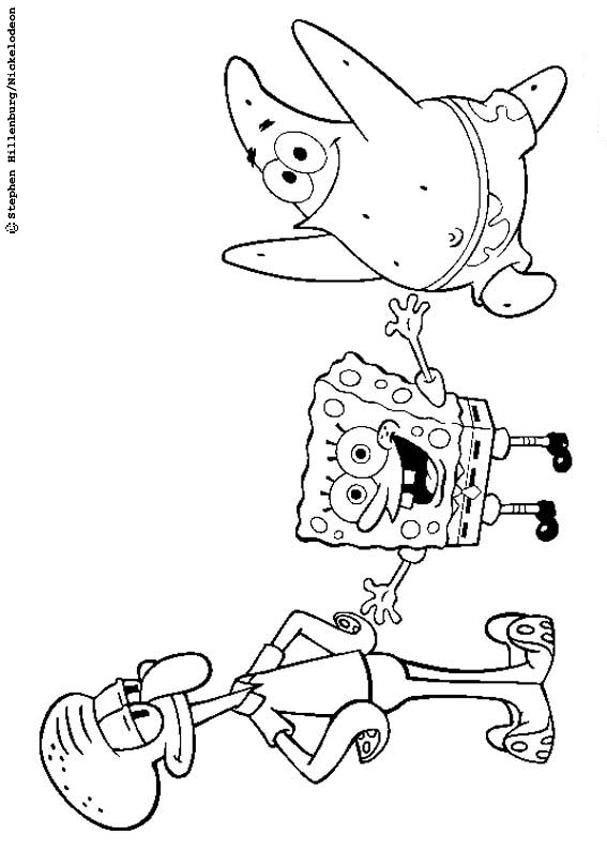 Cool Spongebob Characters 38 Coloring Page
