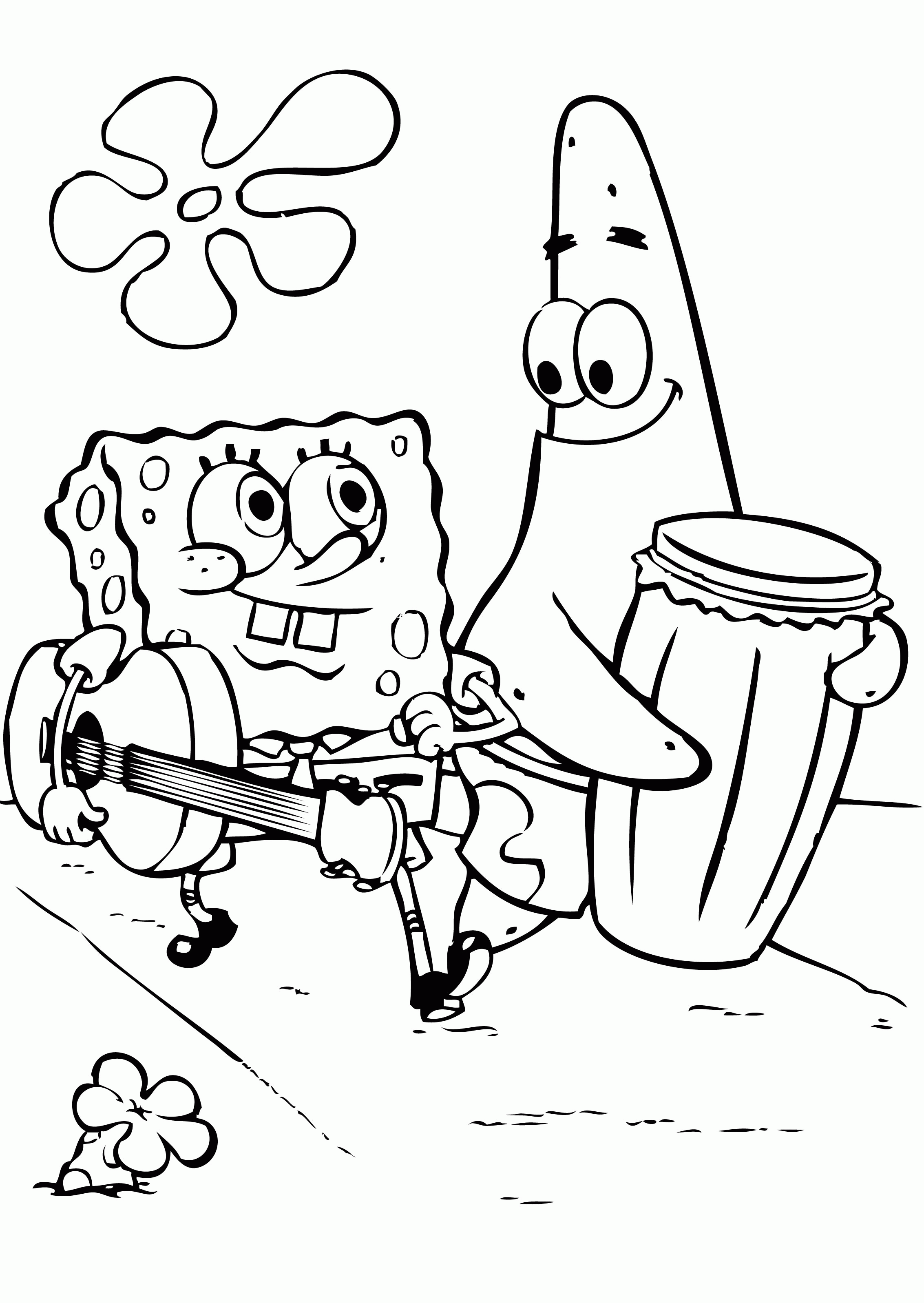 Spongebob Characters 41 Cool Coloring Page