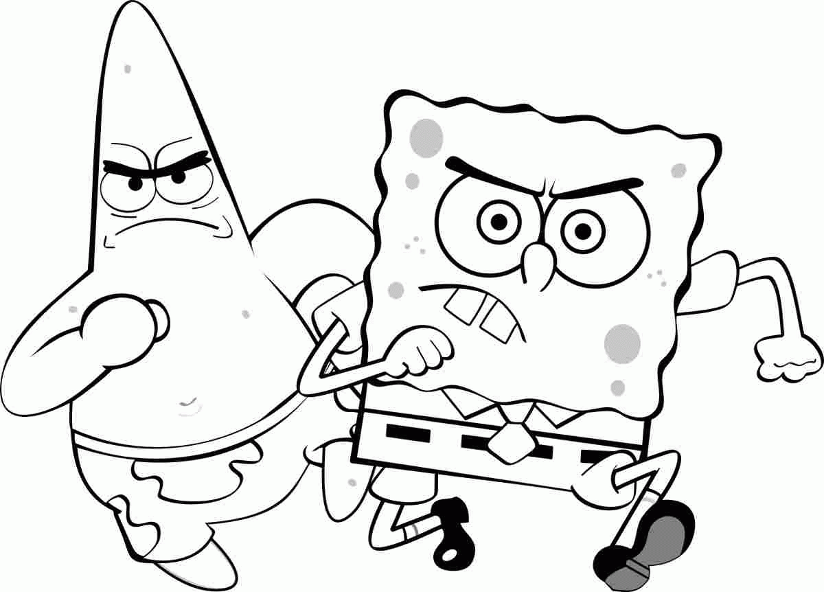 Spongebob Characters 46 For Kids Coloring Page