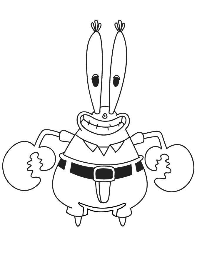 Spongebob Characters 50 For Kids Coloring Page