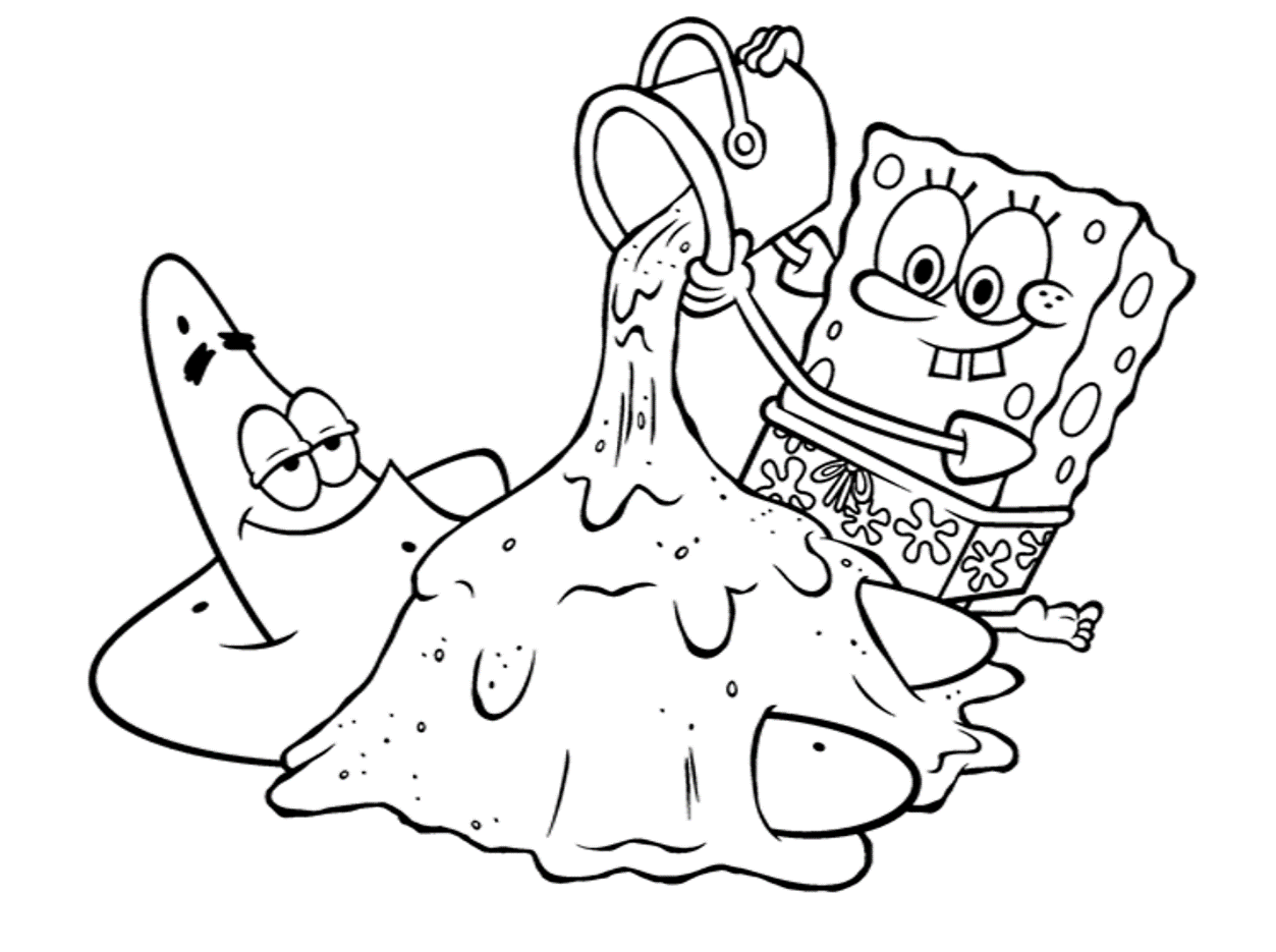Cool Spongebob Characters 52 Coloring Page