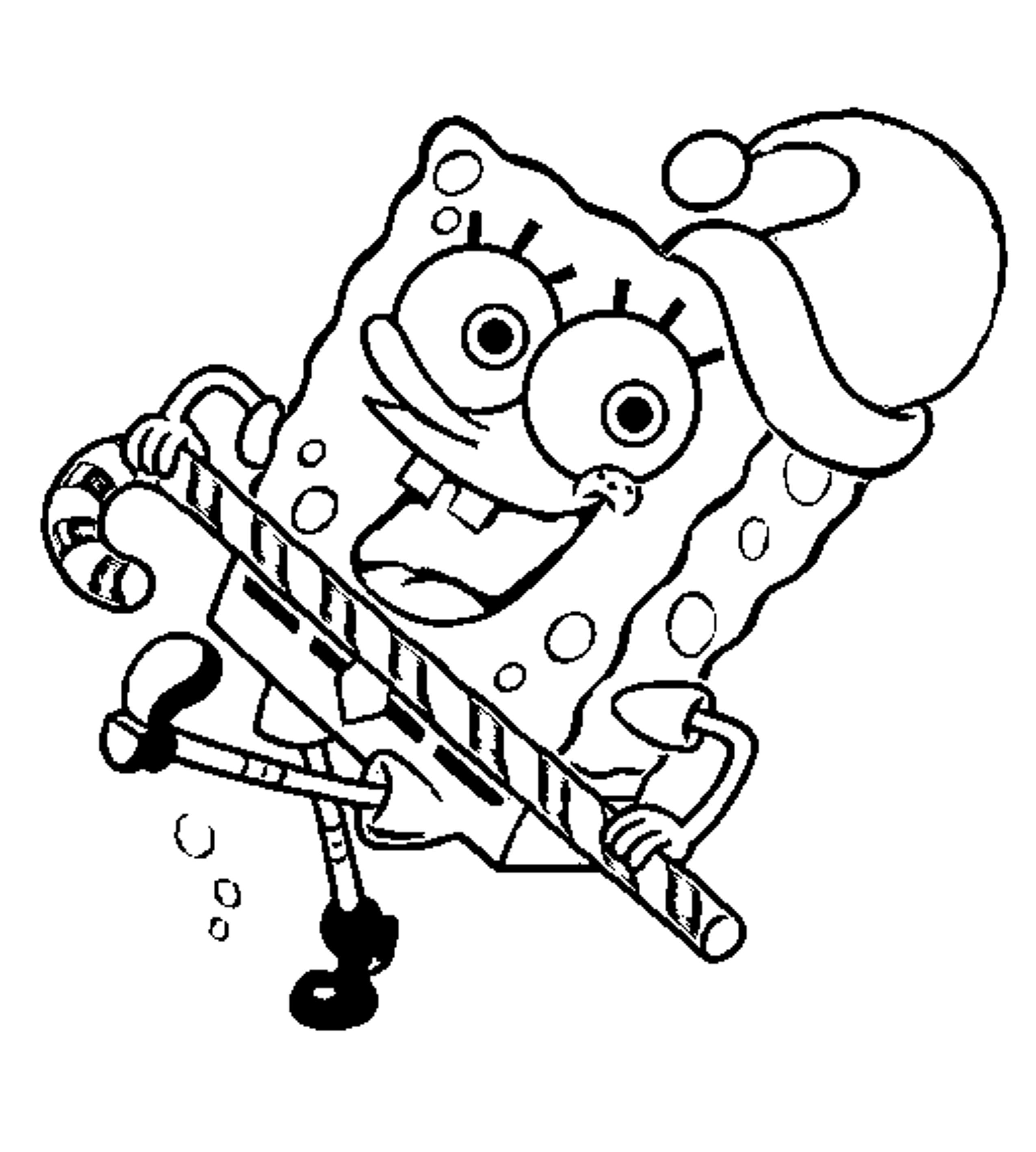 Spongebob Characters 55 Cool Coloring Page