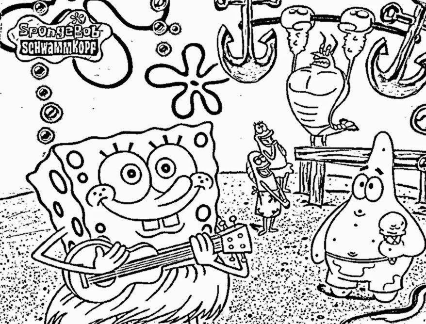 Spongebob Characters 57 Cool Coloring Page