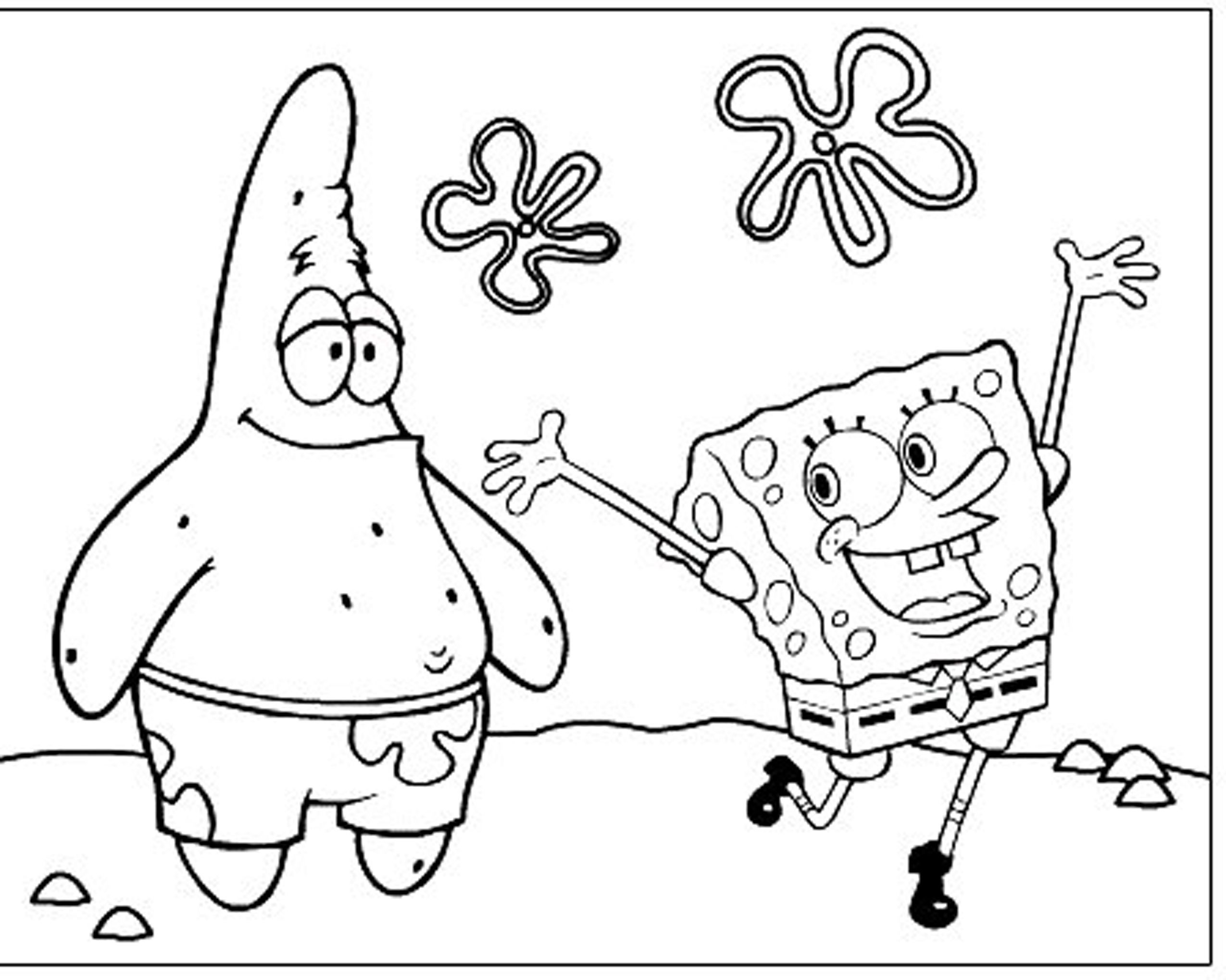 Cool Spongebob Characters 68 Coloring Page
