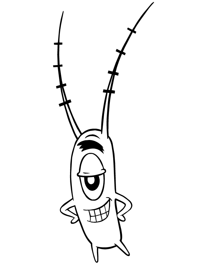 Spongebob Characters 8 For Kids Coloring Page